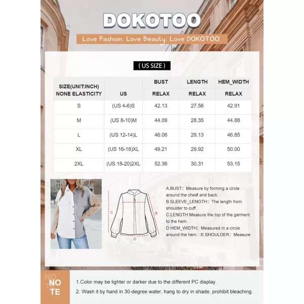 Dokotoo Womens Corduroy Button Down Shirts Boyfriend Long Sleeve Oversized Blouses Tops