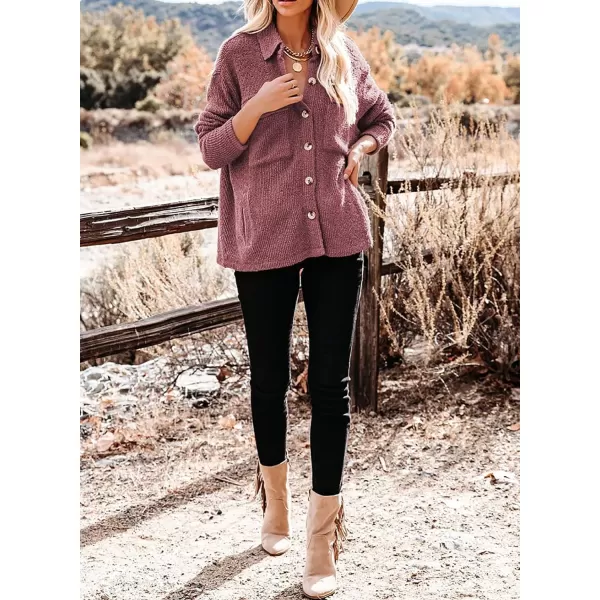 Dokotoo Womens Corduroy Long Sleeve Button Down Shirts Casual Jacket Tops Shacket
