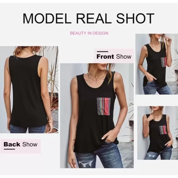 Dokotoo Womens Crew Neck Tank Tops Summer Leopard Detail Print Top Casual Cami Shirts Blouses S-XXL