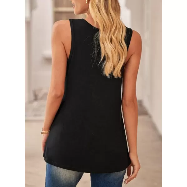 Dokotoo Womens Crew Neck Tank Tops Summer Leopard Detail Print Top Casual Cami Shirts Blouses S-XXL