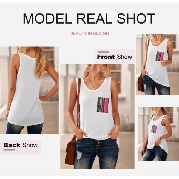 Dokotoo Womens Crew Neck Tank Tops Summer Leopard Detail Print Top Casual Cami Shirts Blouses S-XXL