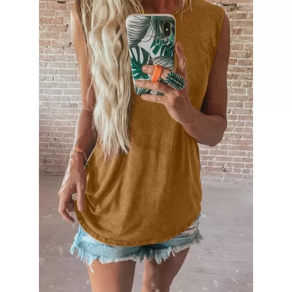 Dokotoo Womens Crew Neck Tank Tops Summer Leopard Detail Print Top Casual Cami Shirts Blouses S-XXL