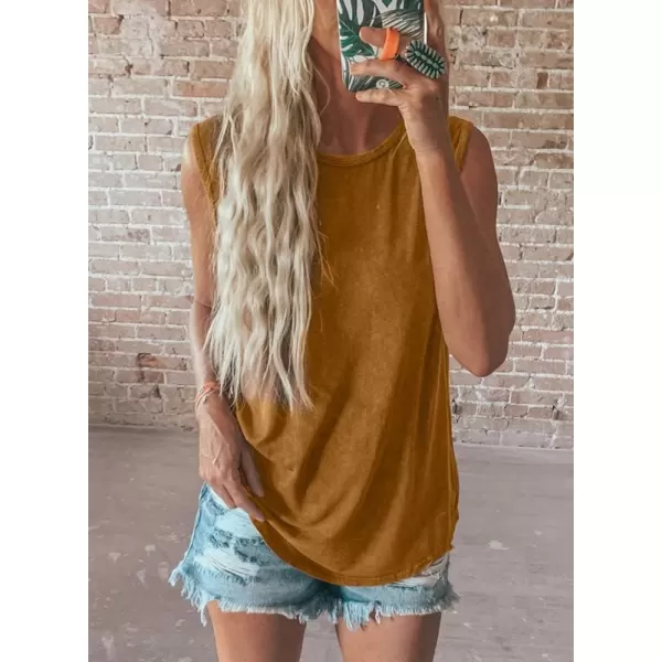 Dokotoo Womens Crew Neck Tank Tops Summer Leopard Detail Print Top Casual Cami Shirts Blouses S-XXL
