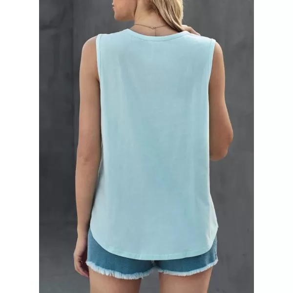Dokotoo Womens Crew Neck Tank Tops Summer Leopard Detail Print Top Casual Cami Shirts Blouses S-XXL