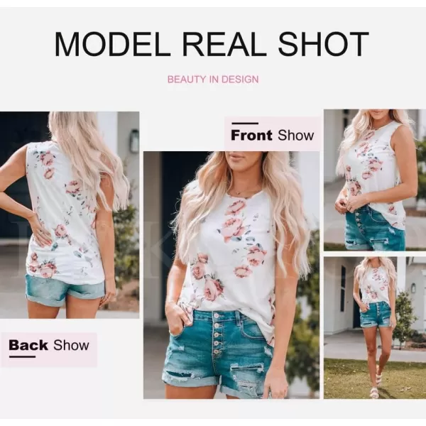 Dokotoo Womens Crew Neck Tank Tops Summer Leopard Detail Print Top Casual Cami Shirts Blouses S-XXL