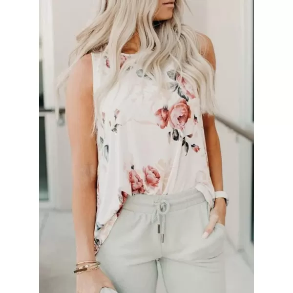 Dokotoo Womens Crew Neck Tank Tops Summer Leopard Detail Print Top Casual Cami Shirts Blouses S-XXL