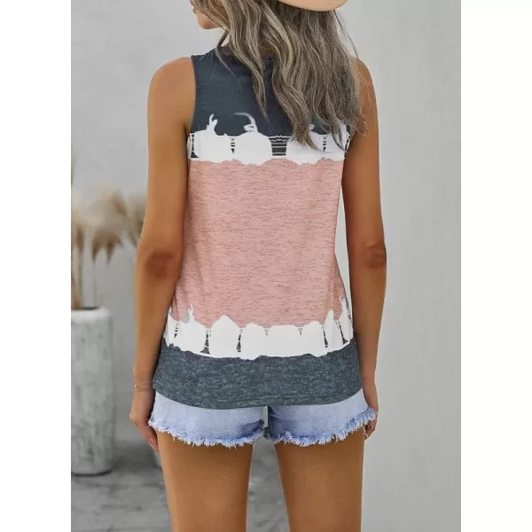 Dokotoo Womens Crew Neck Tank Tops Summer Leopard Detail Print Top Casual Cami Shirts Blouses S-XXL