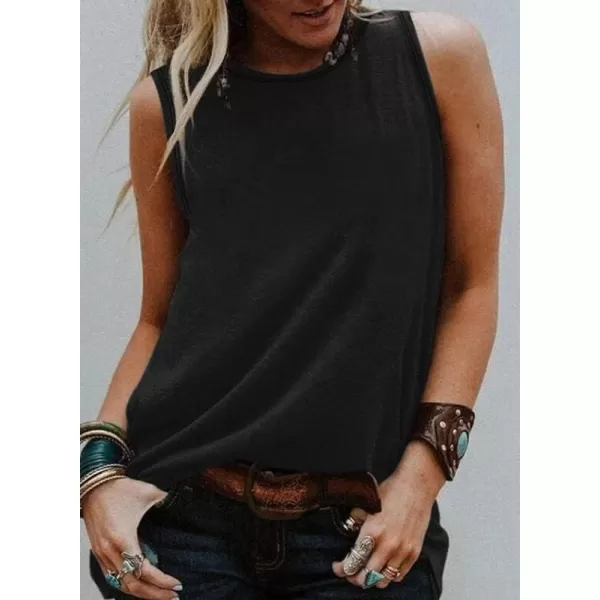 Dokotoo Womens Crew Neck Tank Tops Summer Leopard Detail Print Top Casual Cami Shirts Blouses S-XXL