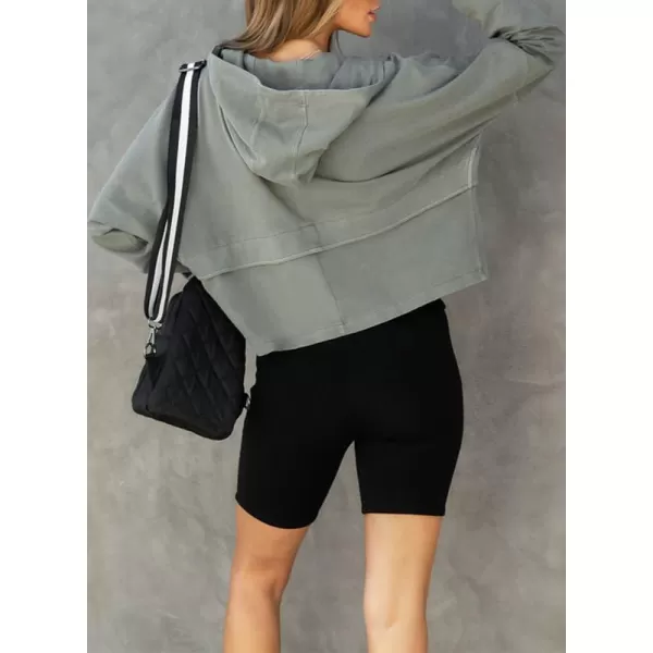 Dokotoo Womens Fall Fashion 2023 Zip Up Cropped Hoodies FLeece Bomber Jackets Y2K Sweatshirt with Pockets