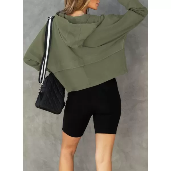 Dokotoo Womens Fall Fashion 2023 Zip Up Cropped Hoodies FLeece Bomber Jackets Y2K Sweatshirt with Pockets