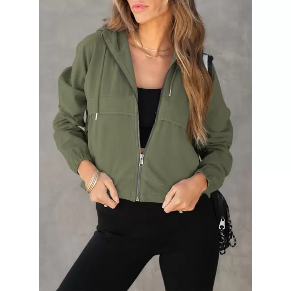 Dokotoo Womens Fall Fashion 2023 Zip Up Cropped Hoodies FLeece Bomber Jackets Y2K Sweatshirt with Pockets