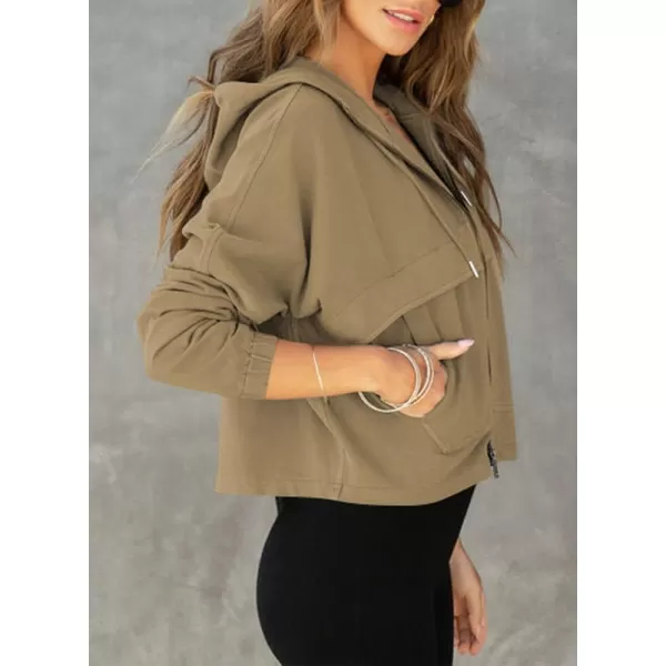 Dokotoo Womens Fall Fashion 2023 Zip Up Cropped Hoodies FLeece Bomber Jackets Y2K Sweatshirt with Pockets