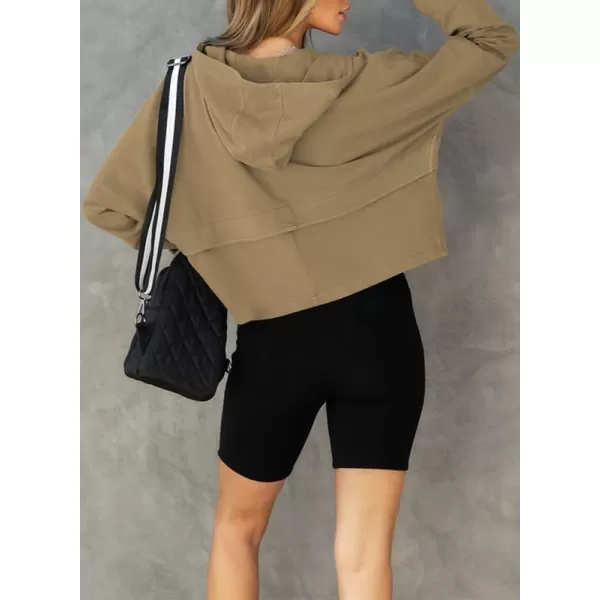 Dokotoo Womens Fall Fashion 2023 Zip Up Cropped Hoodies FLeece Bomber Jackets Y2K Sweatshirt with Pockets
