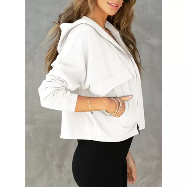 Dokotoo Womens Fall Fashion 2023 Zip Up Cropped Hoodies FLeece Bomber Jackets Y2K Sweatshirt with Pockets