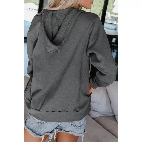 Dokotoo Women's Full Zip Up Hoodie Long Sleeve Hooded Sweatshirts Pockets Jacket Coat for Women