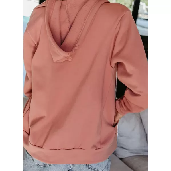 Dokotoo Women's Full Zip Up Hoodie Long Sleeve Hooded Sweatshirts Pockets Jacket Coat for Women