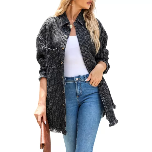 Dokotoo Women's Jean Jackets Button Down Distressed Denim Jacket Casual Long Boyfriend Coats Outwear