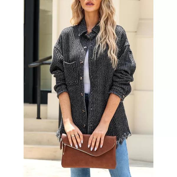Dokotoo Women's Jean Jackets Button Down Distressed Denim Jacket Casual Long Boyfriend Coats Outwear