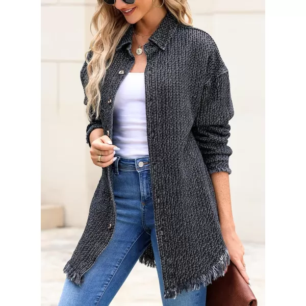 Dokotoo Women's Jean Jackets Button Down Distressed Denim Jacket Casual Long Boyfriend Coats Outwear