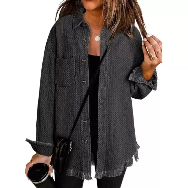Dokotoo Women's Jean Jackets Button Down Distressed Denim Jacket Casual Long Boyfriend Coats Outwear