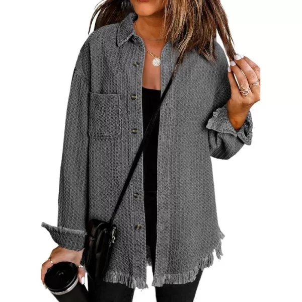 Dokotoo Women's Jean Jackets Button Down Distressed Denim Jacket Casual Long Boyfriend Coats Outwear