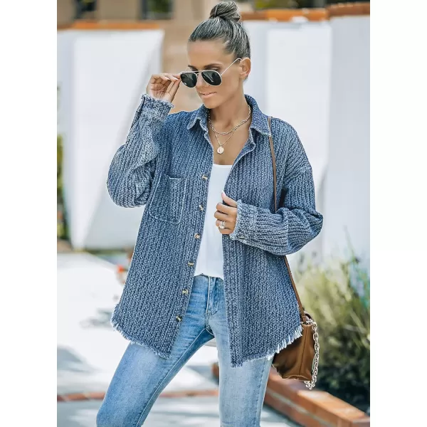 Dokotoo Women's Jean Jackets Button Down Distressed Denim Jacket Casual Long Boyfriend Coats Outwear