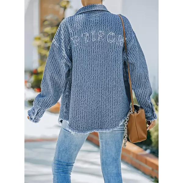 Dokotoo Women's Jean Jackets Button Down Distressed Denim Jacket Casual Long Boyfriend Coats Outwear