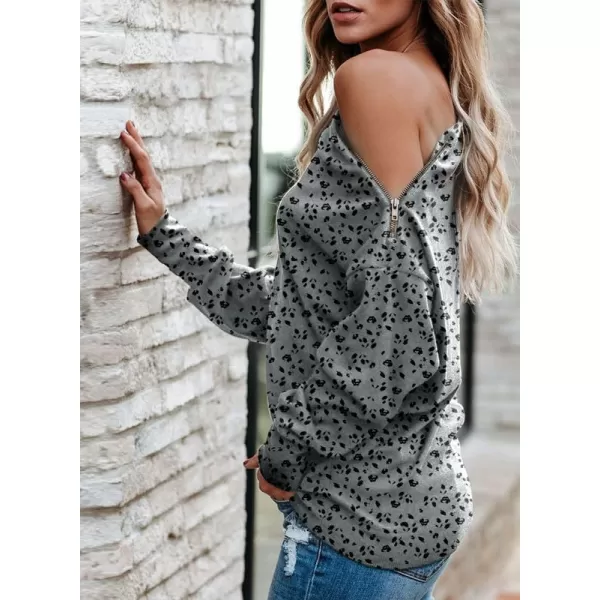 Dokotoo Women's Off The Shoulder Batwing Long Sleeve Sweatshirt Casual Loose Pullover Tops