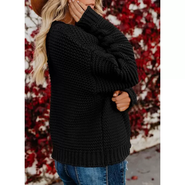 Dokotoo Womens Open Front Long Sleeve Chunky Knit Cardigan Sweaters Loose Outwear Coat