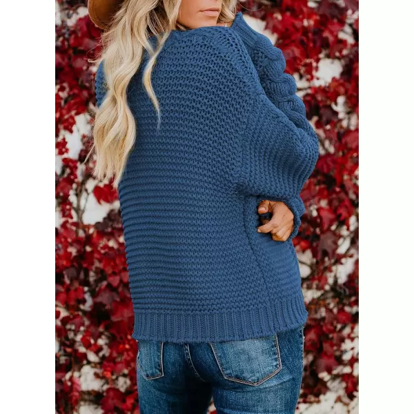 Dokotoo Womens Open Front Long Sleeve Chunky Knit Cardigan Sweaters Loose Outwear Coat
