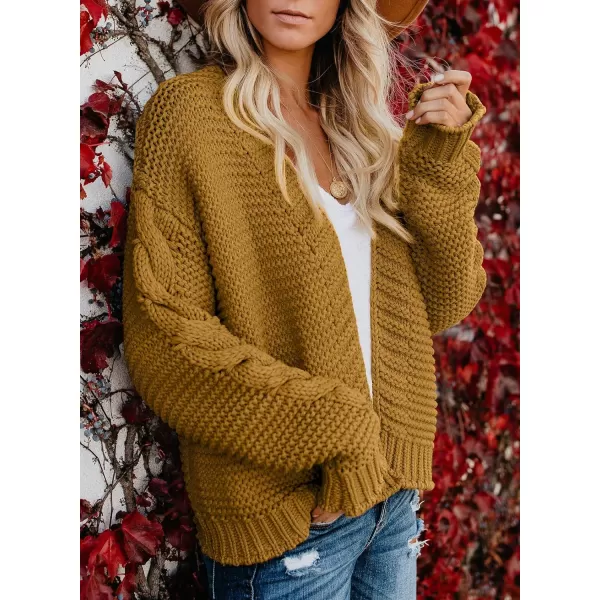 Dokotoo Womens Open Front Long Sleeve Chunky Knit Cardigan Sweaters Loose Outwear Coat