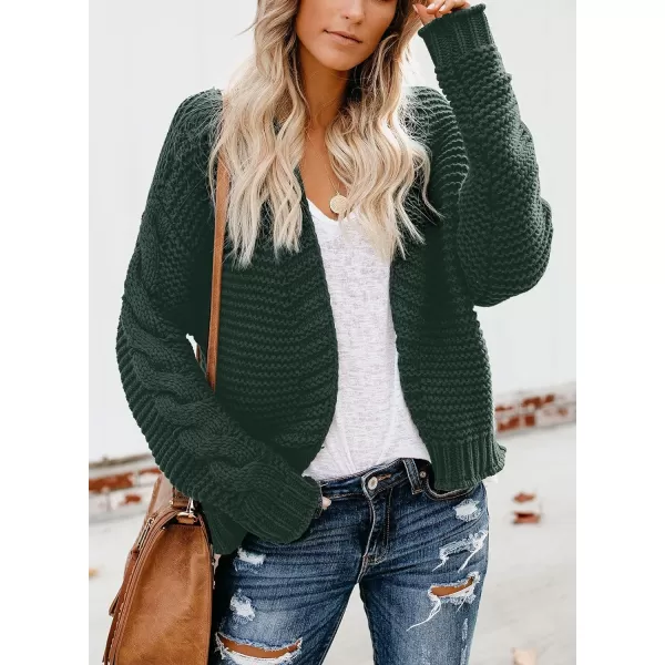 Dokotoo Womens Open Front Long Sleeve Chunky Knit Cardigan Sweaters Loose Outwear Coat