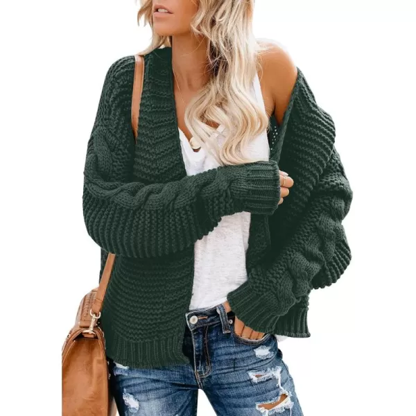 Dokotoo Womens Open Front Long Sleeve Chunky Knit Cardigan Sweaters Loose Outwear Coat