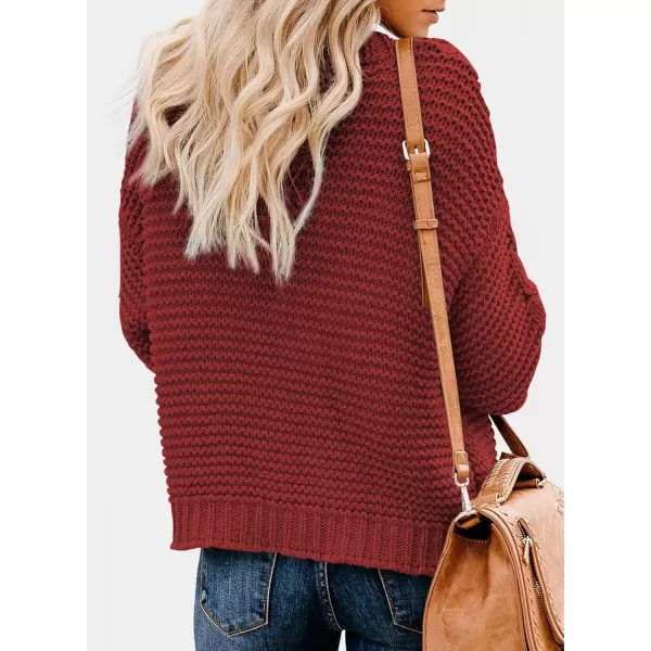 Dokotoo Womens Open Front Long Sleeve Chunky Knit Cardigan Sweaters Loose Outwear Coat