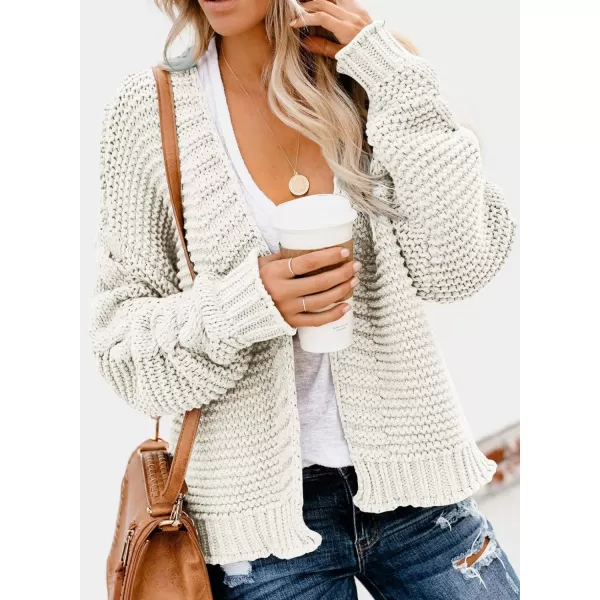 Dokotoo Womens Open Front Long Sleeve Chunky Knit Cardigan Sweaters Loose Outwear Coat