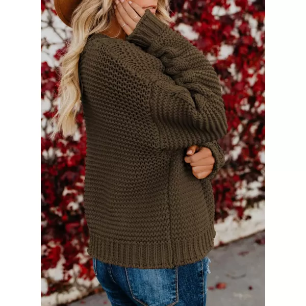Dokotoo Womens Open Front Long Sleeve Chunky Knit Cardigan Sweaters Loose Outwear Coat