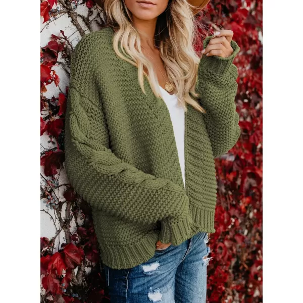 Dokotoo Womens Open Front Long Sleeve Chunky Knit Cardigan Sweaters Loose Outwear Coat