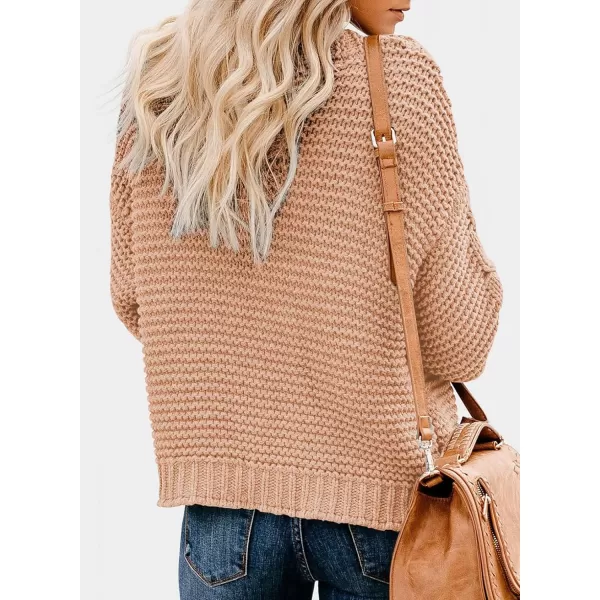 Dokotoo Womens Open Front Long Sleeve Chunky Knit Cardigan Sweaters Loose Outwear Coat