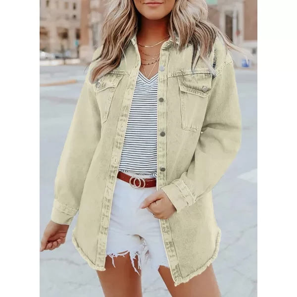 Dokotoo Women's Oversized Denim Jacket Casual Long Boyfriend Distresse Jean Jacket Autumn Spring