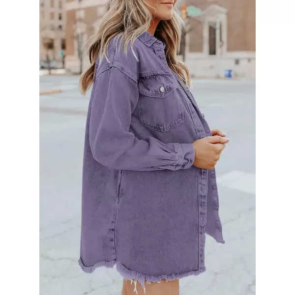 Dokotoo Women's Oversized Denim Jacket Casual Long Boyfriend Distresse Jean Jacket Autumn Spring
