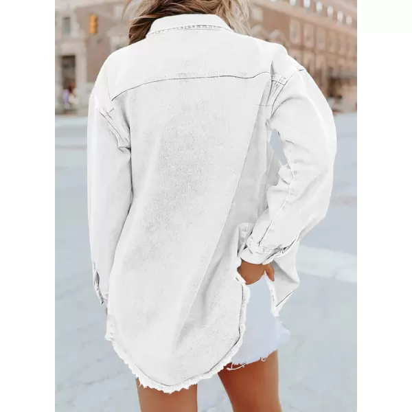 Dokotoo Women's Oversized Denim Jacket Casual Long Boyfriend Distresse Jean Jacket Autumn Spring