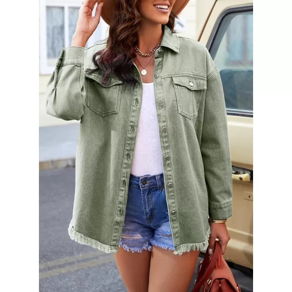 Dokotoo Women's Oversized Denim Jacket Casual Long Boyfriend Distresse Jean Jacket Autumn Spring