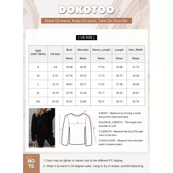 Dokotoo Womens Oversized Waffle Knit Crewneck Sweatshirts Long Sleeve Side Slits Casual Pullover Sweatshirt Tops