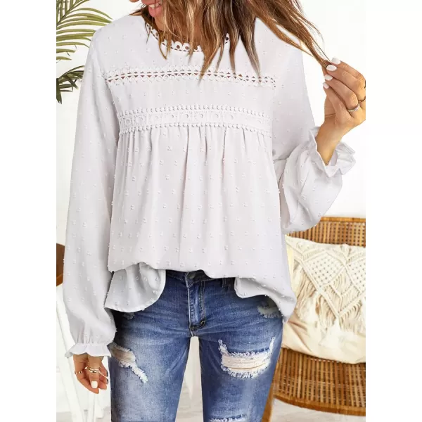 Dokotoo Womens Summer Tops Crewneck Lace Crochet Short Sleeve Shirts Casual Chiffon Blouses