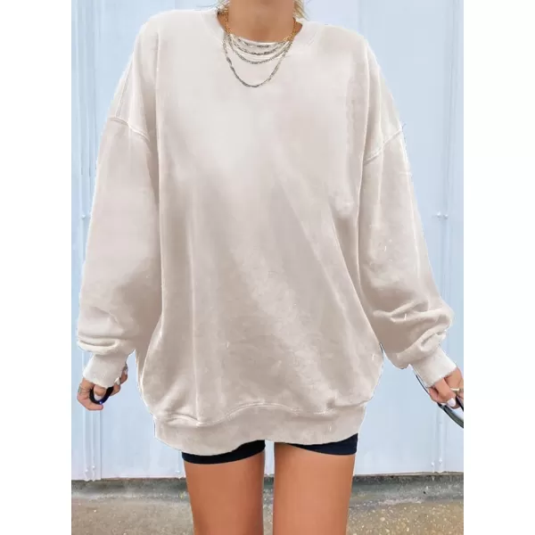 Dokotoo Womens Vintage Basic Oversized Crewneck Long Tunic Sweatshirts Pullover Tops