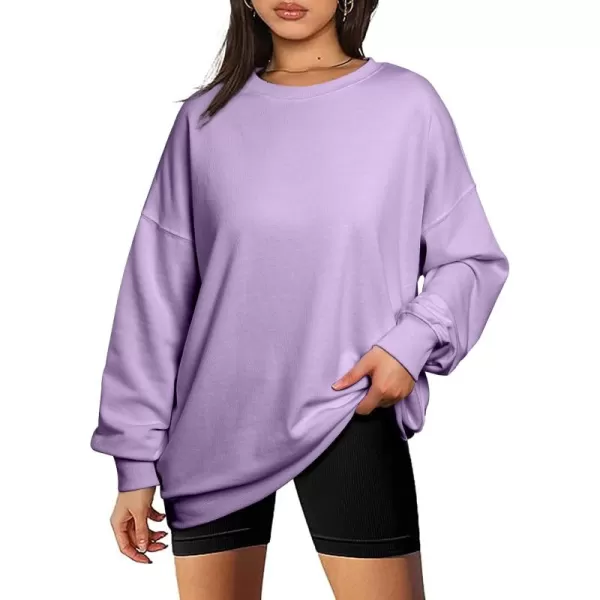 Dokotoo Womens Vintage Basic Oversized Crewneck Long Tunic Sweatshirts Pullover Tops