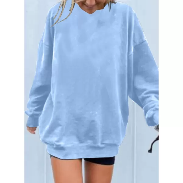 Dokotoo Womens Vintage Basic Oversized Crewneck Long Tunic Sweatshirts Pullover Tops