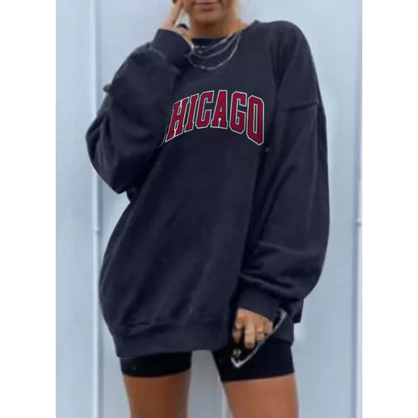 Dokotoo Womens Vintage Basic Oversized Crewneck Long Tunic Sweatshirts Pullover Tops