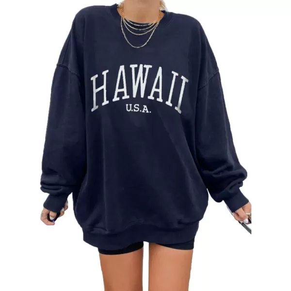 Dokotoo Womens Vintage Basic Oversized Crewneck Long Tunic Sweatshirts Pullover Tops