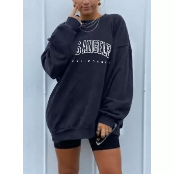 Dokotoo Womens Vintage Basic Oversized Crewneck Long Tunic Sweatshirts Pullover Tops